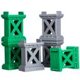 thumbnail image 4 of QUMIIRITY 6Pcs Assorted Color Train Bridge Supports Stackable Track Accessories for Wooden Railway Sets, 4 of 8