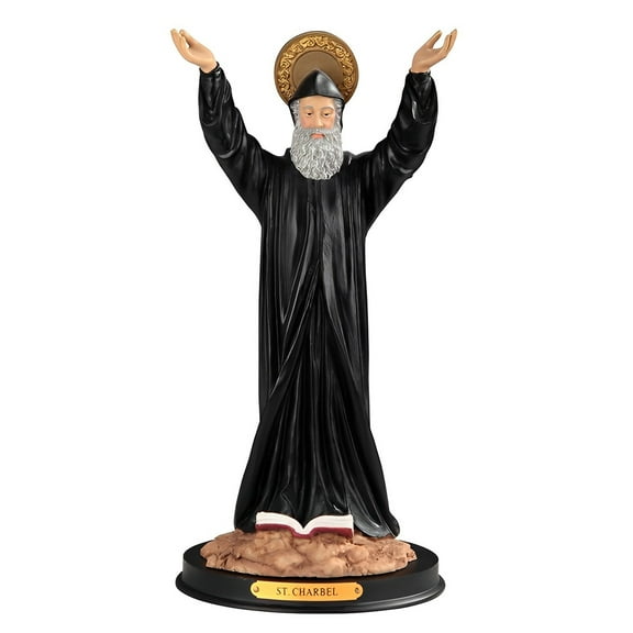 FC Design 12"H St. Charbel Makhlouf Holy Figurine Statue Sculpture Ornament Decoration Home/Room Decor and Unique Gift Ideas for Housewarming, Holidays and Birthdays