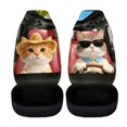 thumbnail image 5 of XYZCANDO Car Seat Covers Cat Driving Set of 2 Auto Front Seat Protectors Soft Sedan Van Truck Breathable Durable Car Front Seat Covers, 5 of 10
