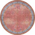thumbnail image 2 of Unique Loom Outdoor Traditional Collection Area Rug - Fortitude (10'  Round Vintage Salmon Coral/Beige), 2 of 9