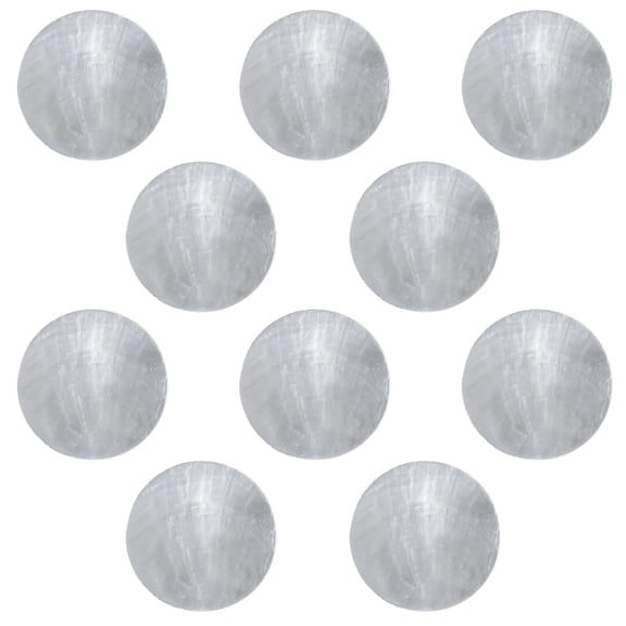 10 Pcs of Natural Mother of Pearl Shell Pieces for Crafts, Small Round Shells for DIY Projects, Decorative Pieces for Lampshades, Candle Holders, and Wall Decor, 0.98 in / 2.5 cm Diameter