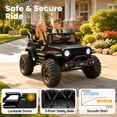 thumbnail image 6 of 24V Jeep Wrangler Rubicon Ride On Car 2 Seaters for Big Kids, Powered Ride On w/4 Wheels Spring Suspension, Parent Remote Control, LED Lights, Bluetooth, MP3, Ride On Toy for Ages 3-8, 6 of 9