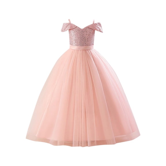 Princess Costume Kids Witch Halloween Costumes for Girls Princess Fancy Dress up Birthday Party Cosplay Sequins Tutu Dresses Pink 12-13 Years