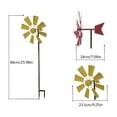 thumbnail image 2 of ABODELINE 26 Inch Wind Spinners with Garden Stake, Rainbow Metal Windmill Decorations, Swivel Outdoor Wind Sculpture, Wind Catcher for Yard Art, Lawn, Garden Decor, Gifts, 2 of 6