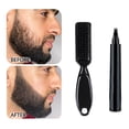 thumbnail image 3 of Pluma de relleno de barba de cuatro puntas, forma de reparación de barba de hombres de cepillo de pluma de peluquero, mejora eficazmente el vello facial a prueba de agua oso de fresa  Electrónica, 3 of 4