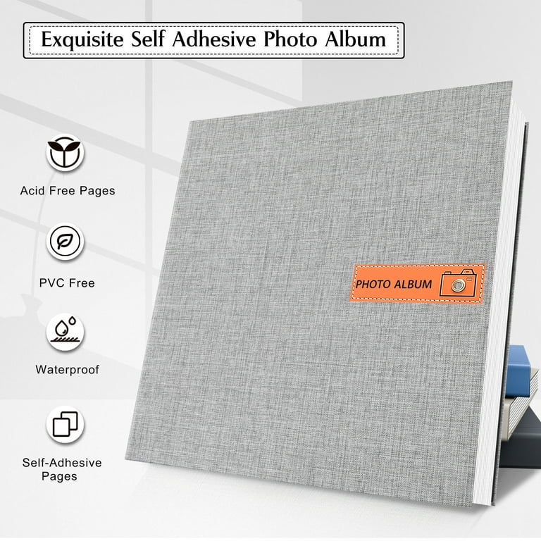 Photo Album Self Adhesive Pages, 60 Pages Magnetic Scrapbook