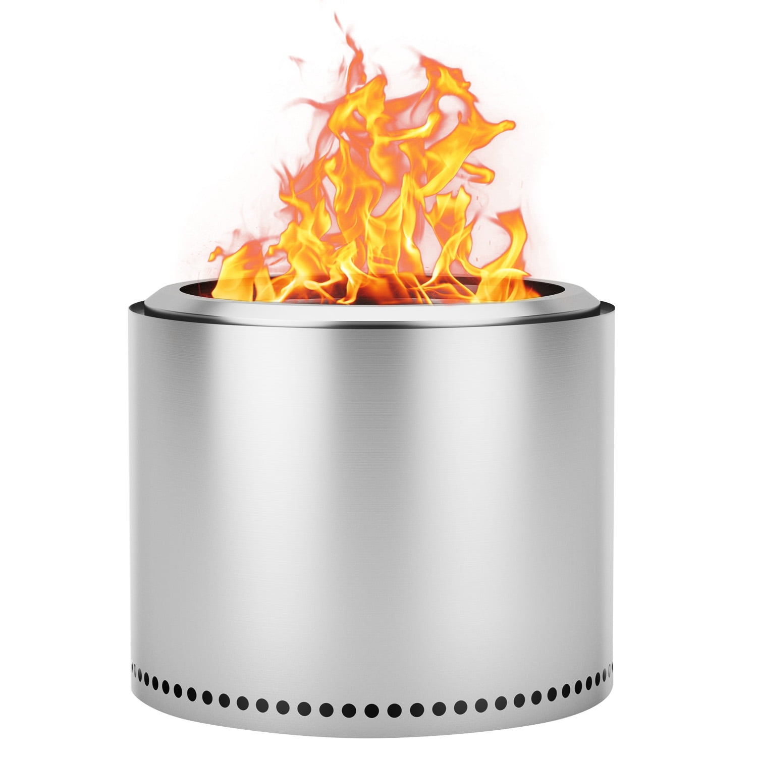 DEVOKO Stainless Steel smokeless Fire Pit, Outdoor Chiminea Wood