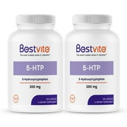 Bestvite 5-HTP 200mg (240 Capsules) (2x120) - No Stearates or Flow Agents - Gluten Free - Non GMO