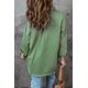thumbnail image 1 of ABPHQTO Chaqueta camisera de mujer verde con botones y manga larga con bolsillos, 1 of 5