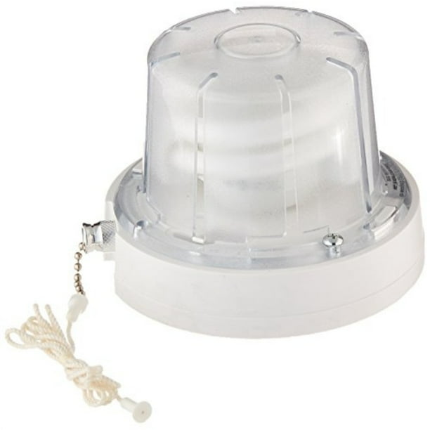 Leviton 9862PC Compact Fluorescent Lampholder, With Pull Chain Switch, 13W CFL Bulb and
