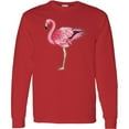 thumbnail image 3 of Inktastic Pink Flamingo Long Sleeve T-Shirt, 3 of 5