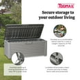 thumbnail image 4 of Open Box Toomax Florida Deck Storage Box Bench for Furniture, 145 Gallon (Grey), 4 of 12