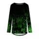 thumbnail image 4 of Blusa de manga larga con cuello en O para mujer del Día de San Patricio Pompotops  FGAJ728, 4 of 5