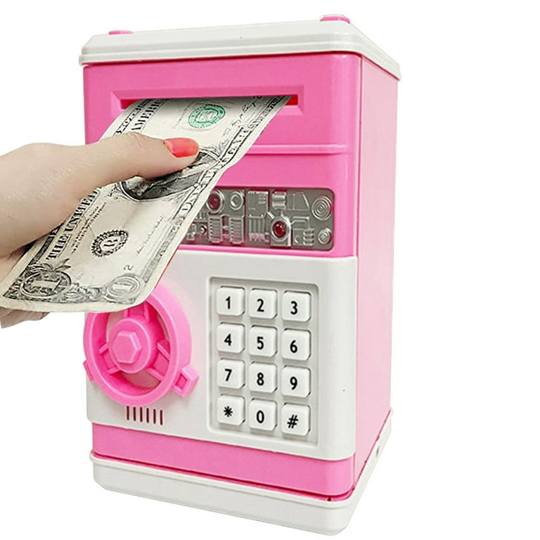 Piggy-Bank-Toys-for Girls,Large Electronic Coin-Cash-Register  for-Toddler-Girls-Toys-Age-6-8,Cool-Stuff-ATM Bank Money Box,Kids-Toys for  2 3 4 5 6 7 8