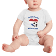 thumbnail image 2 of Future Soccer Player Netherlands Soccer Fan Boy Girl Bodysuits (White, 18-24 Months), 2 of 5