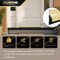 thumbnail image 5 of JELOSTONE 2 Pack – 36'' Door Bottom Sweep with Drip Cap(Gold Anodized) – Fire Rated Weather Stripping Door Seal Draft Stopper with Eco-V Vinyl Insert for Exterior & Interior Doors, JS-NV345, 5 of 5