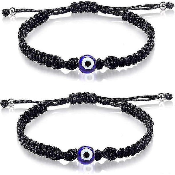Summer Love Handmade Black Red String Evil Eye Bracelet Pack Set Amulet Jewelry Nazar For Family Couple Bestfriend Women Men 26-27s