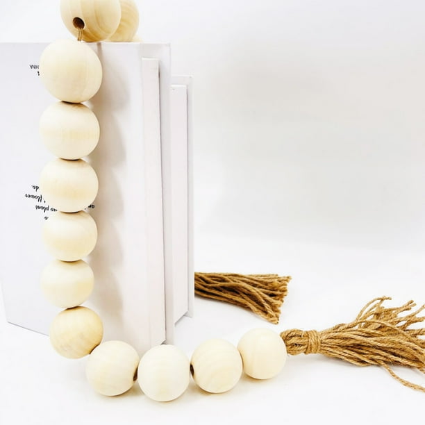 Large Wood Bead Garland Farmhouse Beads With Tassels Tassel Country Wall Hanging Decor Boho Decorations 1 5 Dia 38 6 Length Com - Large Wood Beads Home Decor Large Wood Bead Garland Farmhouse Beads With Tassels Tassel Country Wall Hanging Decor Boho Decorations 1 5 Dia 38 6 Length Com - Large Wood Beads Home Decor
