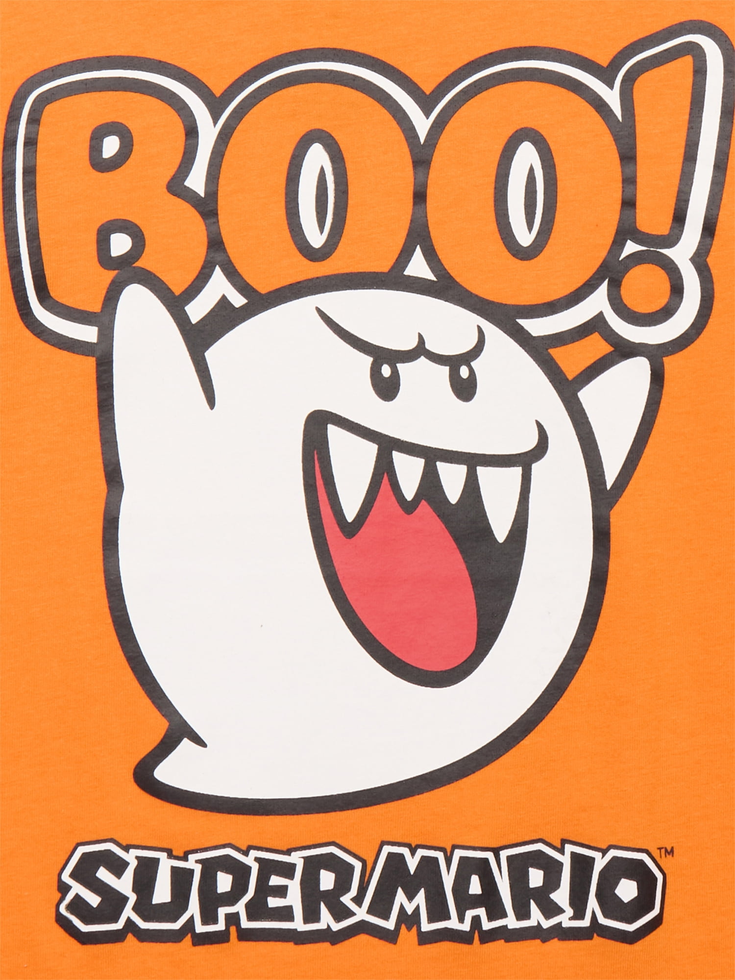 Super Mario Boo Boys Short Sleeve Halloween Graphic T-Shirt, Sizes 4-18