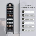 thumbnail image 6 of SinCiDo Arched Bookshelf, 8-Tier Open Shelf Bookcase, Medium Density Fiberboard, 6 of 7