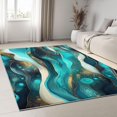 thumbnail image 4 of Area Rug Living Room Rugs 8x10 ft Abstract Ocean Turquoise Ultra Soft Washable Area Rug, Indoor Non-Slip Carpet for Nursery Kids Girls Boys Teen Dorm Home Office Decor, 4 of 7