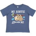 thumbnail image 3 of Inktastic My Auntie Loves Me with Sloth and Hearts Boys or Girls Baby T-Shirt, 3 of 5