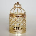 thumbnail image 1 of Metal Hollow Moroccan Lantern Candle Holder Tea Light Candle Cradle Home Room Decor(Gold), 1 of 8