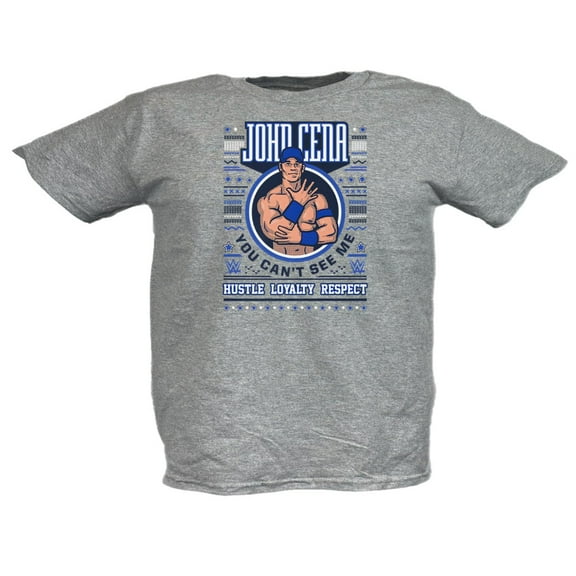 John Cena Grey Ugly Christmas Kids Youth T-shirt