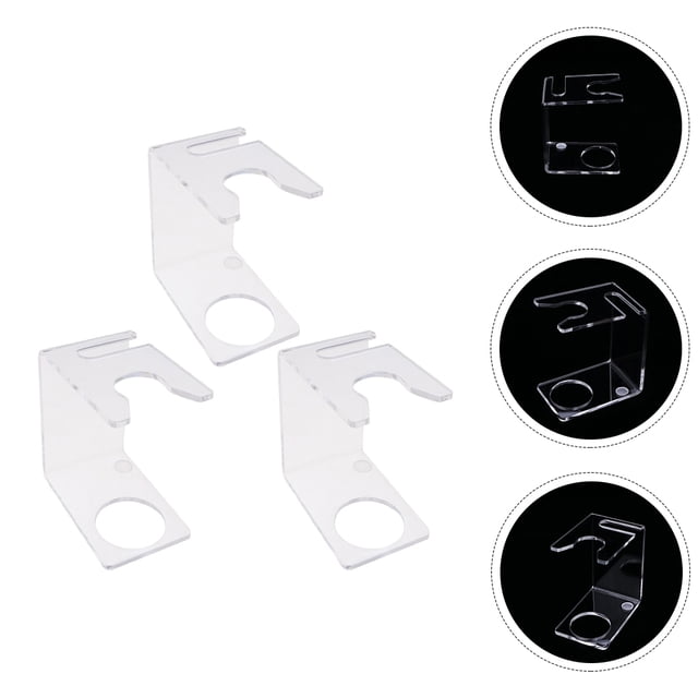 DEEPCRAFF 3Pcs Razor Stand and Shaving Brush Organizer Transparent Acrylic Bathroom Storage Rack