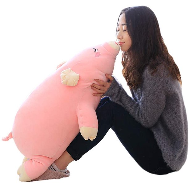 (70cm ) - Xishao Pig Plush Pillow,Piggy Soft Hugging Pillow Funny Cute Pig Stuffed Animal Toys Christmas Birthday Girlfriend Gift (70cm ) 27'' 27'' Xishao Juguetes