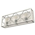 thumbnail image 5 of Hunter - Gablecrest 3-light Distressed White, Medium Size Vanity Light, Dimmable, Transitional Style, for Bedrooms, Dining, Living Rooms - 19397, 5 of 8