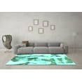 thumbnail image 3 of Ahgly Company Indoor Rectangle Abstract Turquoise Blue Modern Area Rugs, 7' x 10', 3 of 4