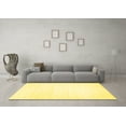 thumbnail image 3 of Ahgly Company Indoor Round Solid Yellow Modern Area Rugs, 6' Round, 3 of 4