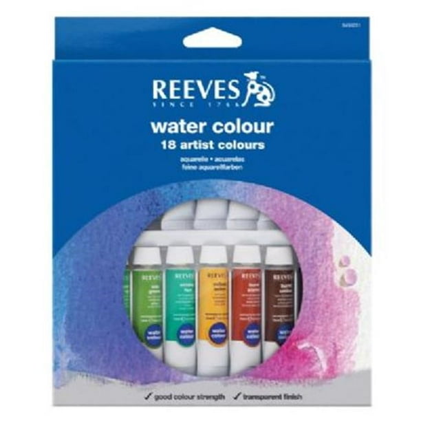Reeves NonToxic Watercolor Paint Set, 10 ml Tube, Assorted Colors, Set