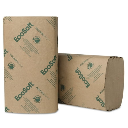 Wausau Paper Eco-Soft Natural Single-Fold Paper Towels, 250 count, (Pack of 16)