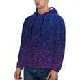 thumbnail image 3 of Pofeuu Neon Glitter Print Mens Casual Hooded Collar Drawstring Hoodies Pullover Sweatshirts Casual Long Sleeve Shirts-4X-Large, 3 of 7