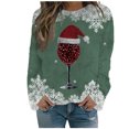 thumbnail image 1 of WEAIXIMIUNG Sweat-Shirt Décontracté de Noël pour Femmes Col Rond Manches Longues avec Imprimé Velours Double Face, 1 of 4