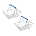 thumbnail image 1 of Oleegame 2 Pcs Panier de Rangement pour Produits Mini Chariot de Courses Frites Poulet Nuggets Panier Bleu, 1 of 2