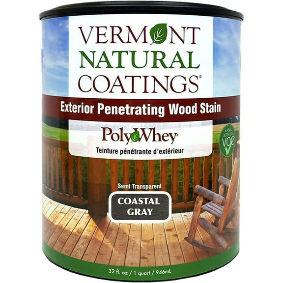 Vermont Natural Coatings PolyWhey Exterior Penetrating Stain Coastal Gray qt