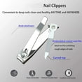 thumbnail image 6 of UNLLLL Anti Splash Nail Clipper, Heavy Duty Toenail Pliers for Thick Nails, Ergonomic Handle with Sharp Precision Blade, for Ingrown Nail Care and Home Pedicure, 6 of 7