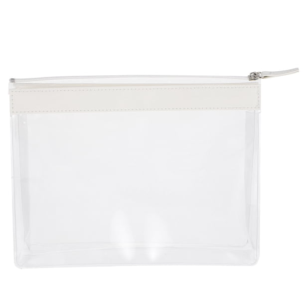 1 bolsa de cosméticos transparente, elegante y práctica bolsa de plástico para maquillaje.