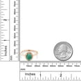 thumbnail image 4 of Gem Stone King 18K Rose Gold Plated Silver Green Malachite and White Diamond Engagement Ring for Women (2.01 Cttw, Gemstone Birthstone, Oval 8X6MM, Available in Size 5, 6, 7, 8, 9), 4 of 4