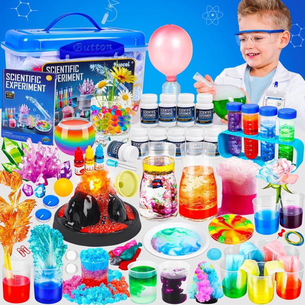 Kit científico Kuovei 120 experimentos de laboratorio científico con disfraz para mayores de 6
