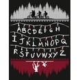 thumbnail image 2 of Netflix Men's Stranger Things Alphabet Lights Long Sleeve Shirt Black Small, 2 of 4