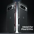 thumbnail image 3 of Metal Bumper Case for Google Pixel 8, Aluminum Alloy Metal Frame Bumper Slim Cool No Back Design Not Affect Signal Fast Heat Dissipation For Google Pixel 8,Red, 3 of 10