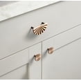 thumbnail image 6 of Goo-Ki 1.5"(38mm) Diameter Brushed Copper Kitchen Cabinet Knob, Closet Classic Zinc Alloy Drawer Knobs with Round Flower Design, 6 Pack, 6 of 10