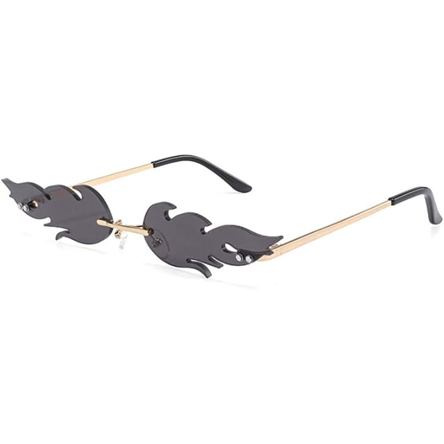 Gafas de sol sin montura para mujer, modernas, vintage y creativas.
