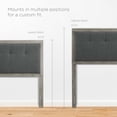 thumbnail image 5 of Ergode Draper Tufted Twin Fabric and Wood Headboard - Gray Charcoal, 5 of 5