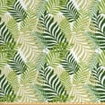 thumbnail image 1 of Leaf Fabric by the Yard, Tropic Exotic Palm Tree Leaves Natural Botanical Spring Summer Contemporary Graphic, Decorative Upholstery Fabric for Sofas and Home Accents, Green Ecru by Ambesonne, 1 of 4