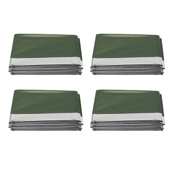 4Pack Emergency Mylar Thermal Blanket for Outdoors Camping Hiking